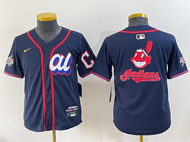 Women's American League Cleveland Guardians Team Big Logo Navy 2025 All-Star Edition Limited Stitched Baseball Jersey(Run Small) Women's American League Cleveland Guardians Team Big Logo Navy 2025 All-Star Edition Limited Stitched Baseball Jersey(Run Small)